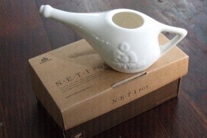 Neti Pot Porcelein plus zakje Himalaya zout