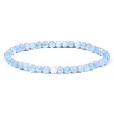 Armband aquamarijn 4mm kogel