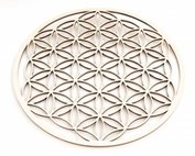 Wandhanger Bloem des Levens - Levensbloem - Flower of Life - Berkenhout - 22 cm